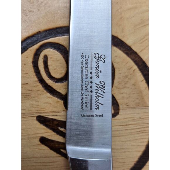 GUNTER WILHELM EXECUTIVE CHEF SERIES STEAK KNIVES SET OF 6 GERMAN STEEL W/ RACK - Picture 3 of 10